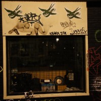 Old school tattoo birds wheatpastes