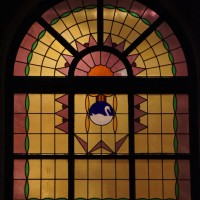 Swan window on the White Swan retirement home