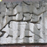 Nieuwe Meersluis park, Jan Meefout sculpture Land, Air, Water