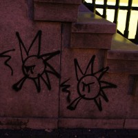 Random street art on someone's stairs