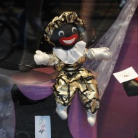 Zwarte Piet in a lingerie store window.