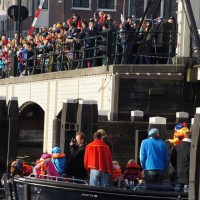 Magerebrug is opening for the ship of Sinterklaas