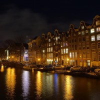 Long HDR exposure of the Prinsengracht from the Reestraat bridge