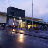 Albert Heijn supermarket and underground parking entrance on Museumplein
