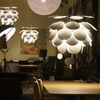 Funky lamps in a shop window