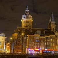 The Saint Nicholas church across the street from Centraal Station