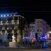 East side of the Dam Plaza and the Damstraat on the right