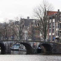 Looking into the Prinsengracht from the Amstel River