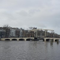 My favorite bridge, the Magere brug, or Skinny Bridge, near my house.