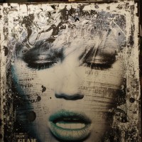 Grunge Glam painting in the gallery next door to Vinoly