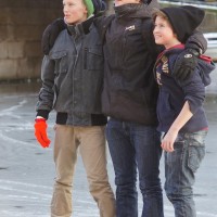 Ice skating on the Amsterdam canals, Nieuwe Prinsengracht