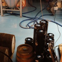Kegs inside the 'de Prael' brewery, (Bierbrouwerij Proeflokaal)