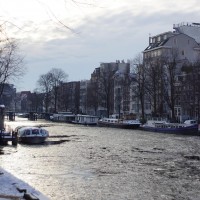 Across the canal from Waterlooplein February 5, everything normal.