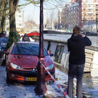 Sending a movie to his friend.