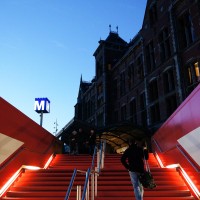Amsterdam Centraal Metro entrance.