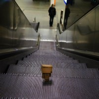 Escalators are much easier than stairs.