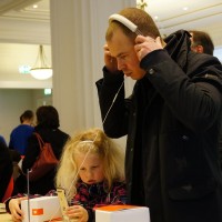 Here, dad, this is how you operate this thing.