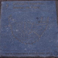 Plaque marking the former site of one of the city wall windmills