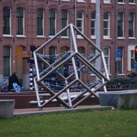 One of the coolest playgrounds in the city, looks like the Atomium in Brussels.