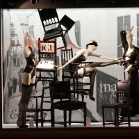 de Bijenkorf now does Bondage and fantasy gear and clothing, or at least the window dresser thinks so.