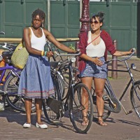 Beautiful girls asking directions