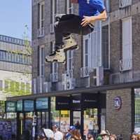 Skater flying over our heads.
