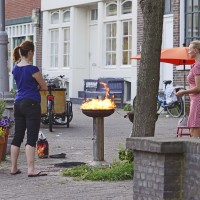 The last photo of these two beautiful girls before the great fire destroyed the block.