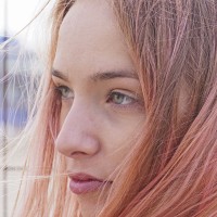 Anna - with windswept pink hair