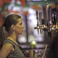 Barmaid at Molly Malone's Irish pub