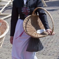 Lady in costume at the cheese market