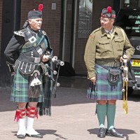 Bag pipe players at Stopera