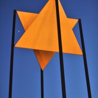 Star in front of the Jewish History Museum, and one star behind it.