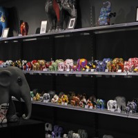 Small reproductions of the actual Elephant Parade entries at the EP shop, Kalverstraat.